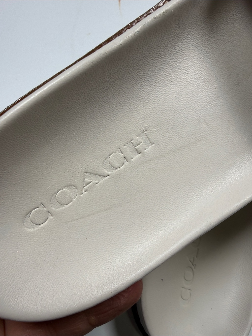 Coach Cream Floral Appliqué Slide Sandals - Picture 4 of 9